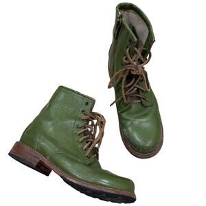Freebird By Steven Manchester Combat Boots In Green